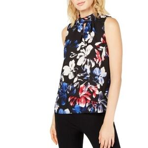 Nine West floral sleeveless top XS